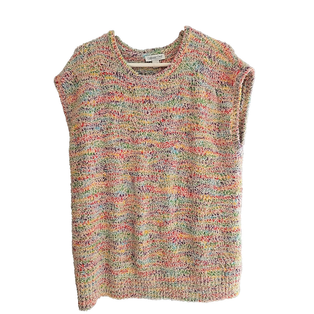 Coldwater Creek Multicolor Colorful Preppy Pullover Sweater Womans Size Medium